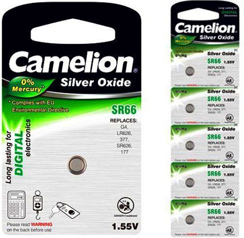 Camelion G4/377 Батерии Сребърен оксид За часовници SR66 1.55V 5бр