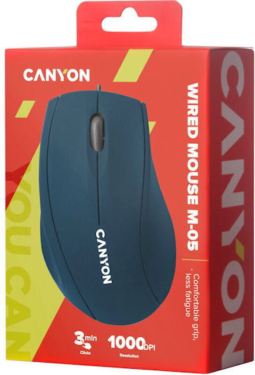 Canyon M-05 Verkabelt Maus Blau