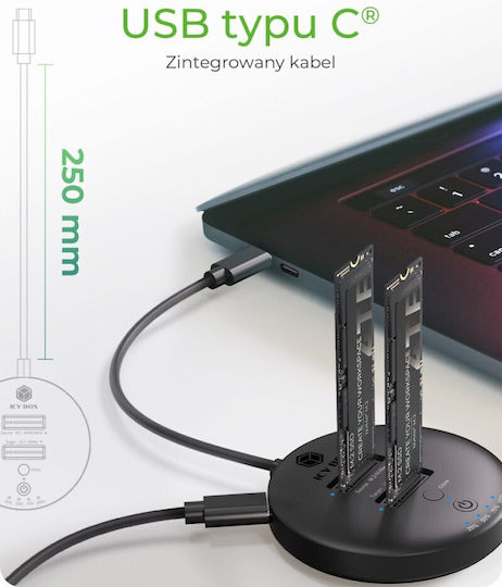 Cloning Docking Station 2x Nvme M.2 Ssd Ib-1612mcl-c31