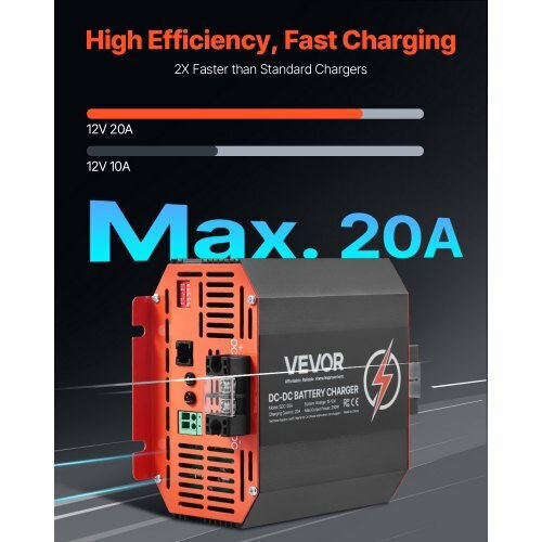 Vevor ZLDZLDDYSRCDOVSXWV9 Φορτιστής Μπαταριών Μολύβδου 12V 20A