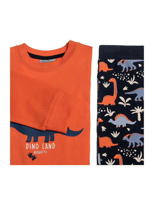 Alouette Kinder Schlafanzug Winterlich Orange
