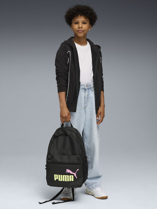 Athletic Kids Sweatshirt Cardigan Cotton with Hood Black