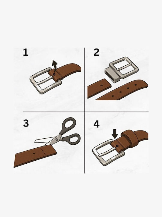 Men's Belt Leather Brown
