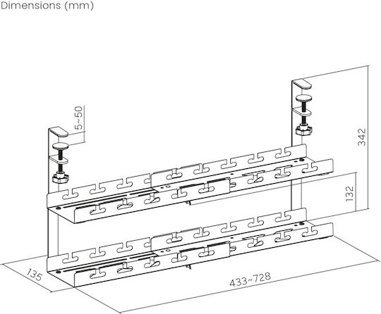 Maclean Energy Στήριγμα Καλωδίων Λευκό MC-102 W 1τμχ