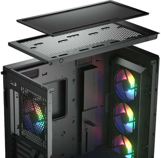 Cougar Duoface Pro RGB Gaming Midi Tower Κουτί Υπολογιστή με Πλαϊνό Παράθυρο Μαύρο