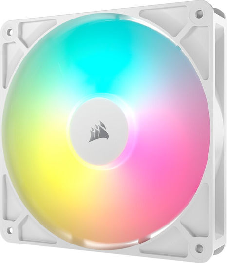 Corsair RS140 Case Fans (1700rpm / 95.5cfm) with ARGB Lighting and 4-Pin PWM Connection 2pcs White
