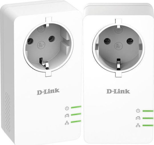 D-Link DHP-601AV Powerline Двойно Комплект за Жична Връзка и Порт Гигабитов Ethernet