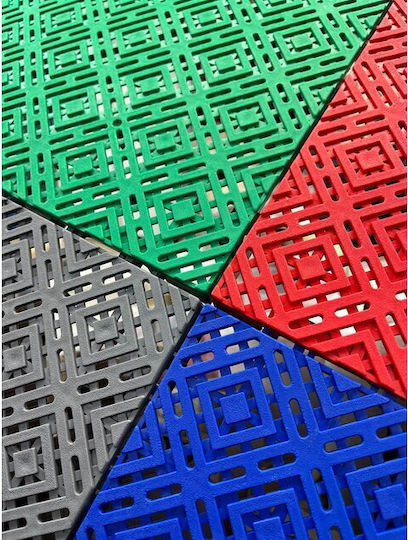Graboplast Set Plastic Floor PVC with 1 Tiles 1.8mm L30cmxW30cm Green