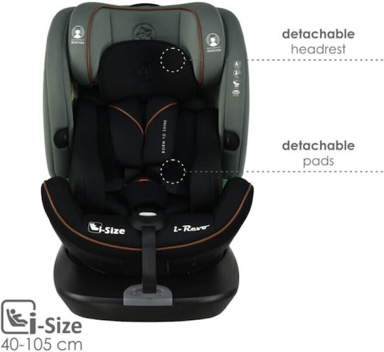 Bebe Stars I-Revo Autositz i-Size mit Isofix Olive