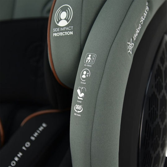 Bebe Stars I-Revo Autositz i-Size mit Isofix Olive