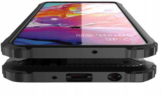 Spacecase Back Cover Πλαστικό / Σιλικόνης Μαύρο (Galaxy A71)