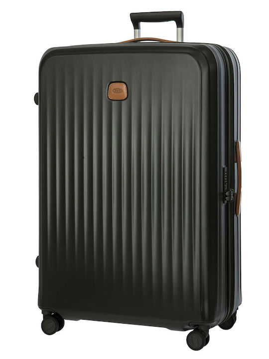 Bric's Milano Large Travel Suitcase Olive with 4 Wheels Height 82cm BAH.08454.078