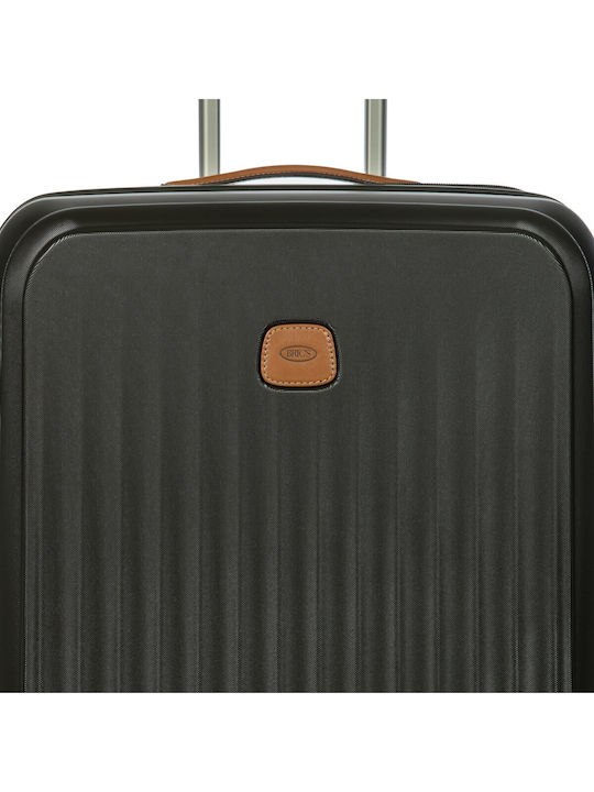 Bric's Milano Large Olive Travel Suitcase with 4 Wheels Height 75cm