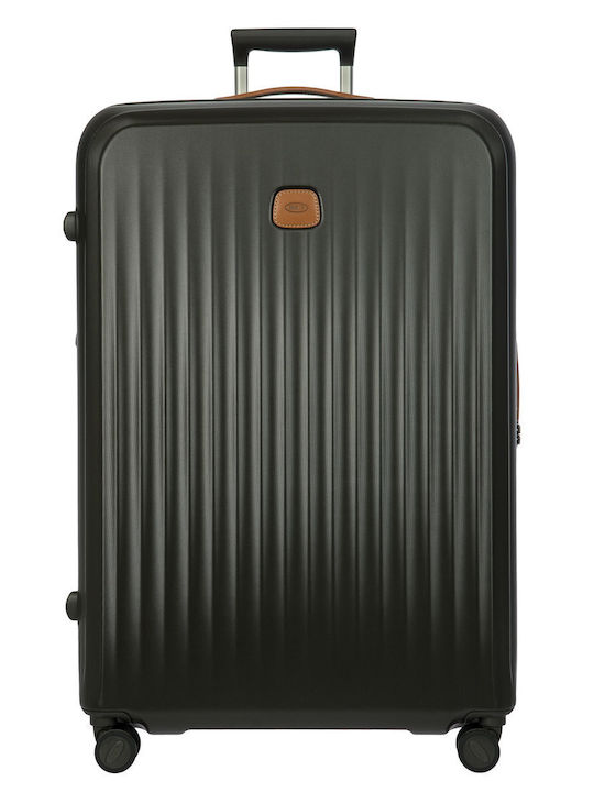 Bric's Milano Large Travel Suitcase Olive with 4 Wheels Height 82cm BAH.08454.078