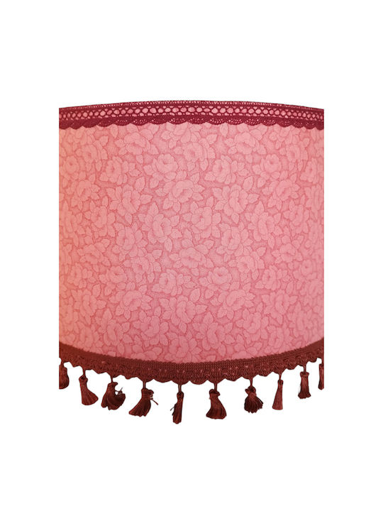 Oxygen Dusty Pink Roses Ceiling Light Pink with E27 Socket 35x20cm