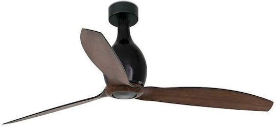 Faro Barcelona Eterfan Ceiling Fan 128cm Matt Black/Walnut