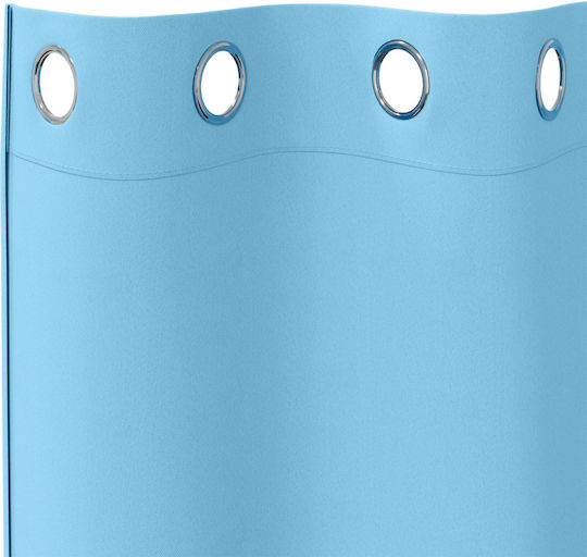 vidaXL vidaXL Blue Grommet Window Curtains Set 140x260cm