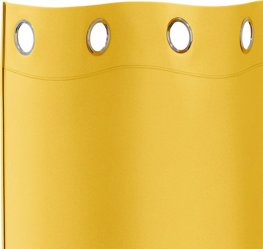 vidaXL vidaXL Yellow Grommet Window Curtains Set 140x245cm