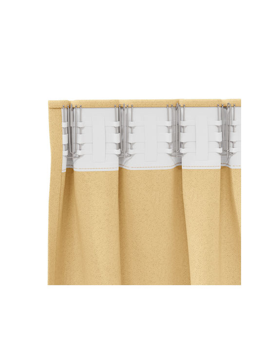 vidaXL Set Curtains Window with Tunnel Beige 140x140cm
