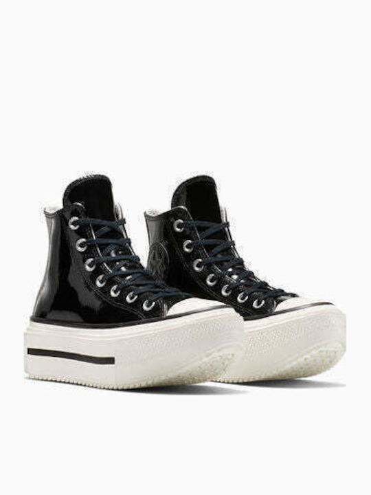 Γυναικεία Flatforms Μποτάκια Μαύρα