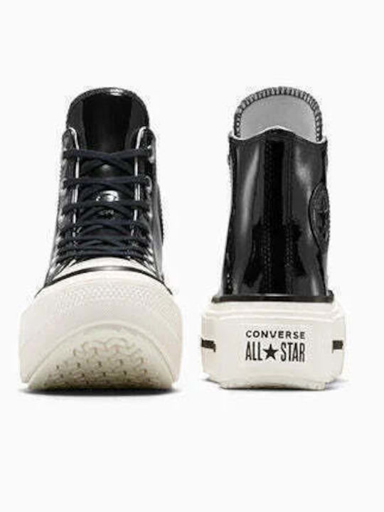 Γυναικεία Flatforms Μποτάκια Μαύρα