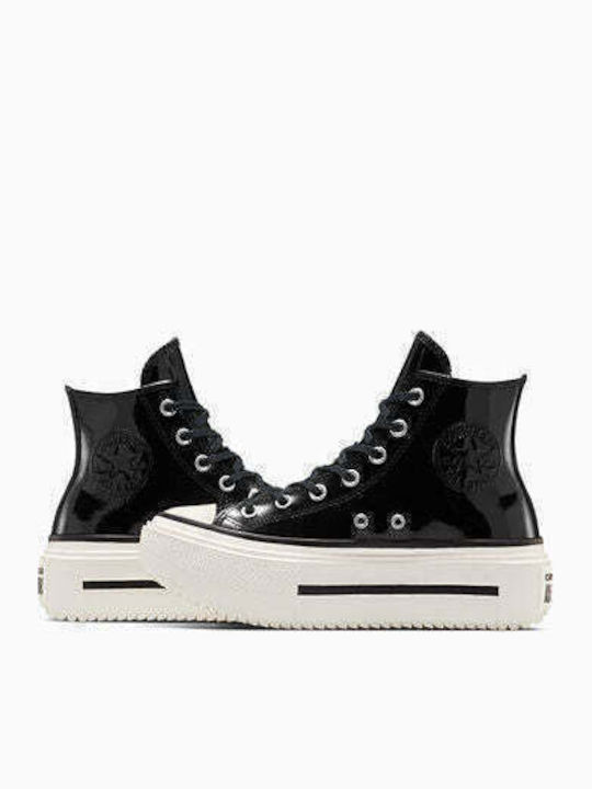 Γυναικεία Flatforms Μποτάκια Μαύρα