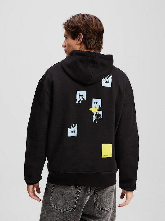 Sweatshirt mit Kapuze Schwarz