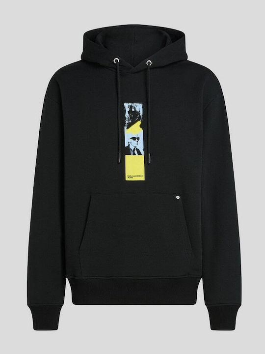 Sweatshirt mit Kapuze Schwarz