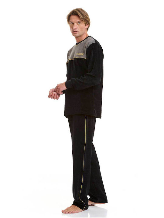 Guy Laroche Men's Winter Pajama Pants Black