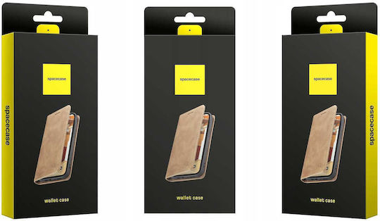 Spacecase Wallet Leder / Silikon Braun (Galaxy A55)