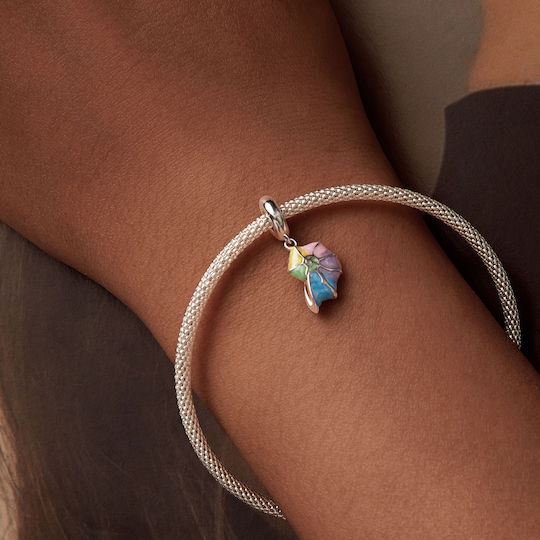 Charm Argint 925 Coajă De Melc Colorată
