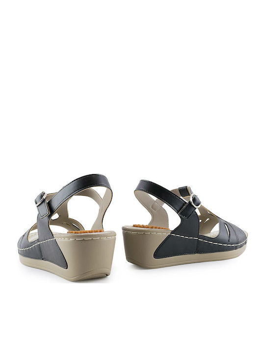 Anatomic Women's Leather Platform Shoes Black
