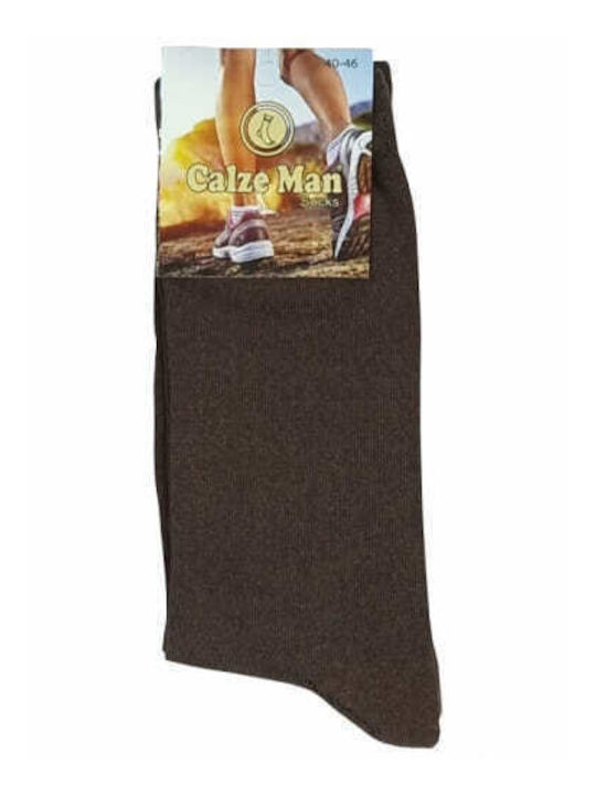 Prive Men's Solid Color Socks Brown