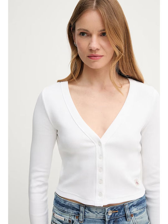 Women's Knitted Cardigan White