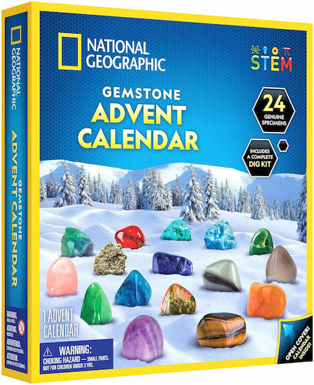 National Geographic Educational Christmas Calendar Set Discover Rocks Gemstones 24 Surprises