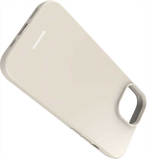 Spacecase Задна Корица Силикон Бежова (iPhone 15)