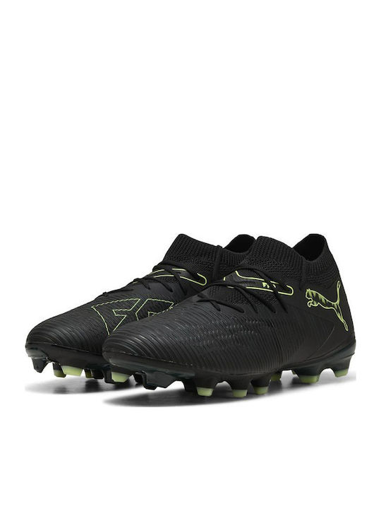 PUMA Future 8 Match Football Shoes with Cleats FG/AG Black PUMA Future 8 Match Football Shoes with Cleats FG/AG Black