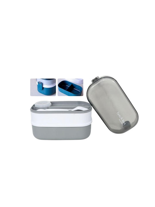 Uncle George Microwave Plastic Lunch Box Blue 1000ml