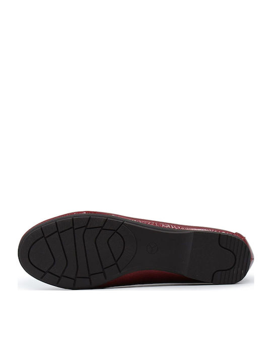 Damen Ballerinas aus Lackleder Rote