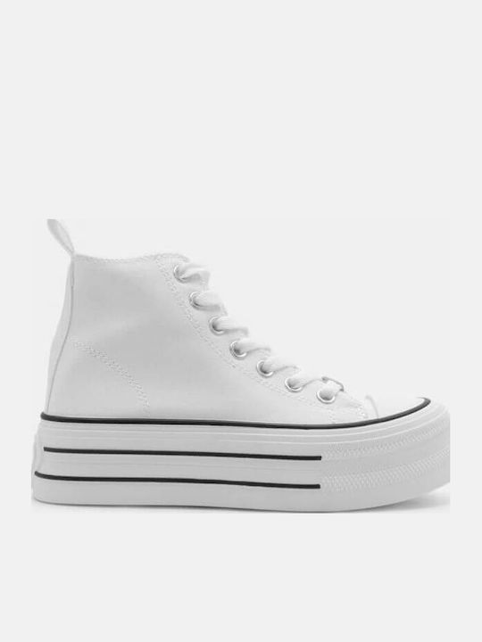 Γυναικεία Flatforms Μποτάκια Λευκό