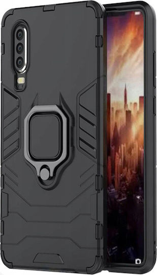 Spacecase Umschlag Rückseite Kunststoff / Silikon Schwarz (Huawei P30)