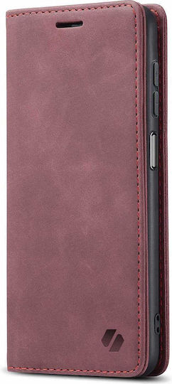 Spacecase Leder / Silikon Brieftasche Rot (Galaxy A14)
