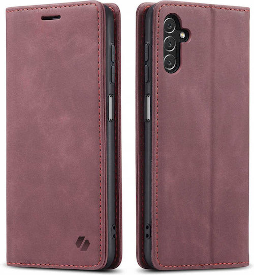 Spacecase Leder / Silikon Brieftasche Rot (Galaxy A14)