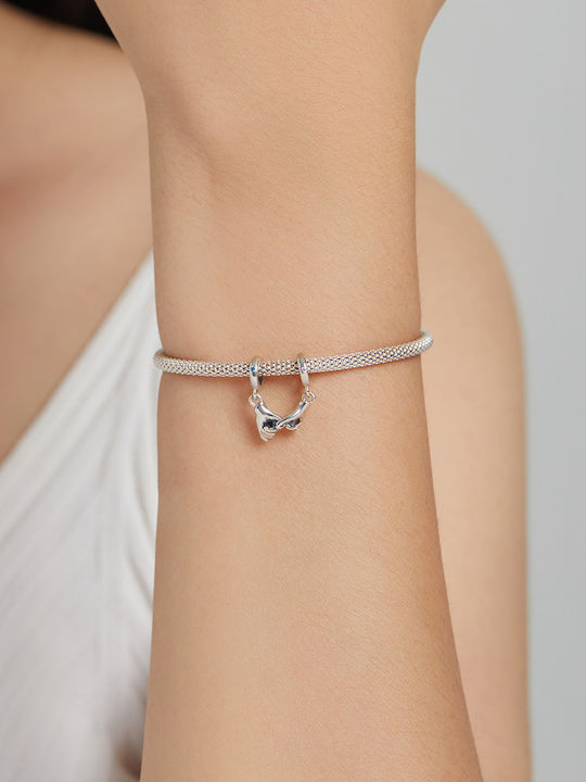 Daskalakis Κρεμαστά Charms mit Steinen aus Rosa Vergoldetem Silber