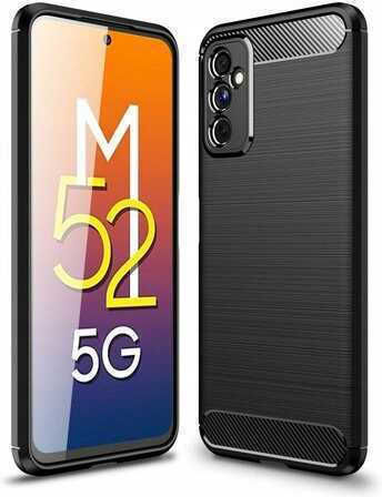 Spacecase Carbon Back Cover Σιλικόνης Μαύρο (Galaxy M52)