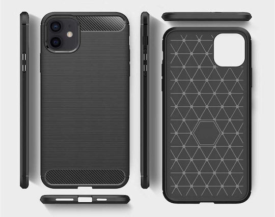 Spacecase Carbon Back Cover Μαύρο (iPhone 12 / 12 Pro)