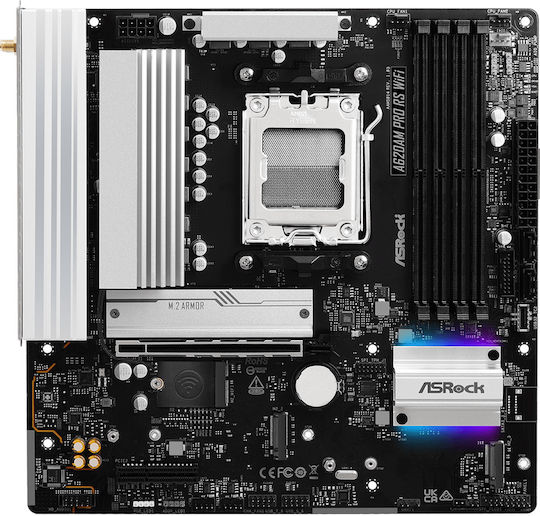 ASRock A620AM Pro RS WiFi Mainboard Micro ATX mit AMD AM5 Sockel