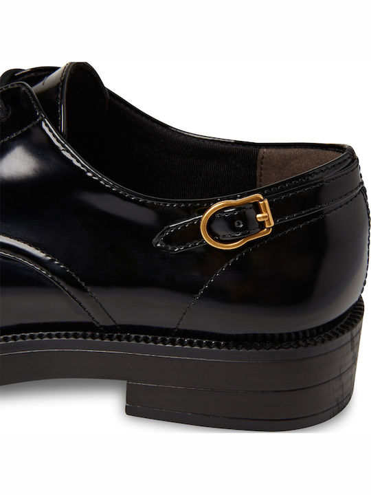 Women's Synthetic Leather Oxford Shoes Black