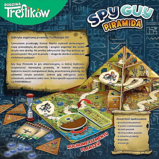 Επιτραπέζιο Παιχνίδι Spy Guy Pyramid Curse of the Pharaoh για 2-4 Παίκτες 6+ Ετών Trefl