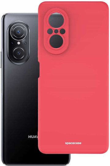 Spacecase Umschlag Rückseite Silikon Rot (Huawei Nova 9 SE)